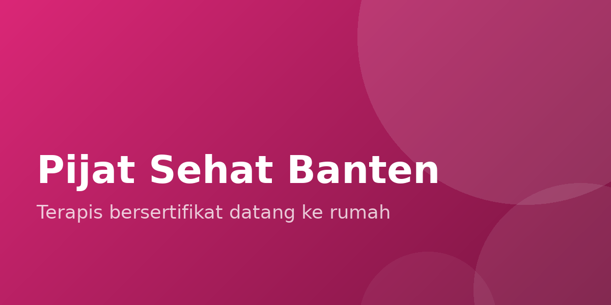 Pijat Sehat Banten